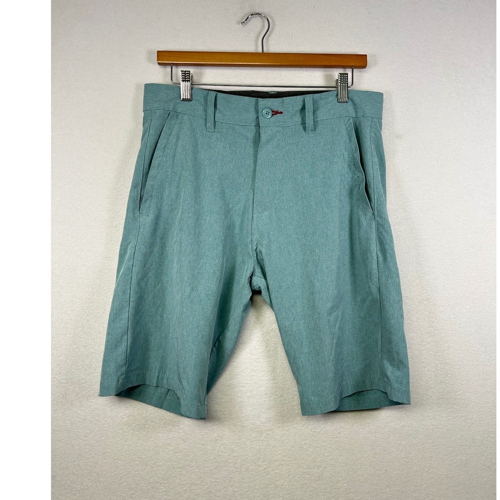 Burnside Men's Teal Heathered Golf Chino Shorts Size‎ 30